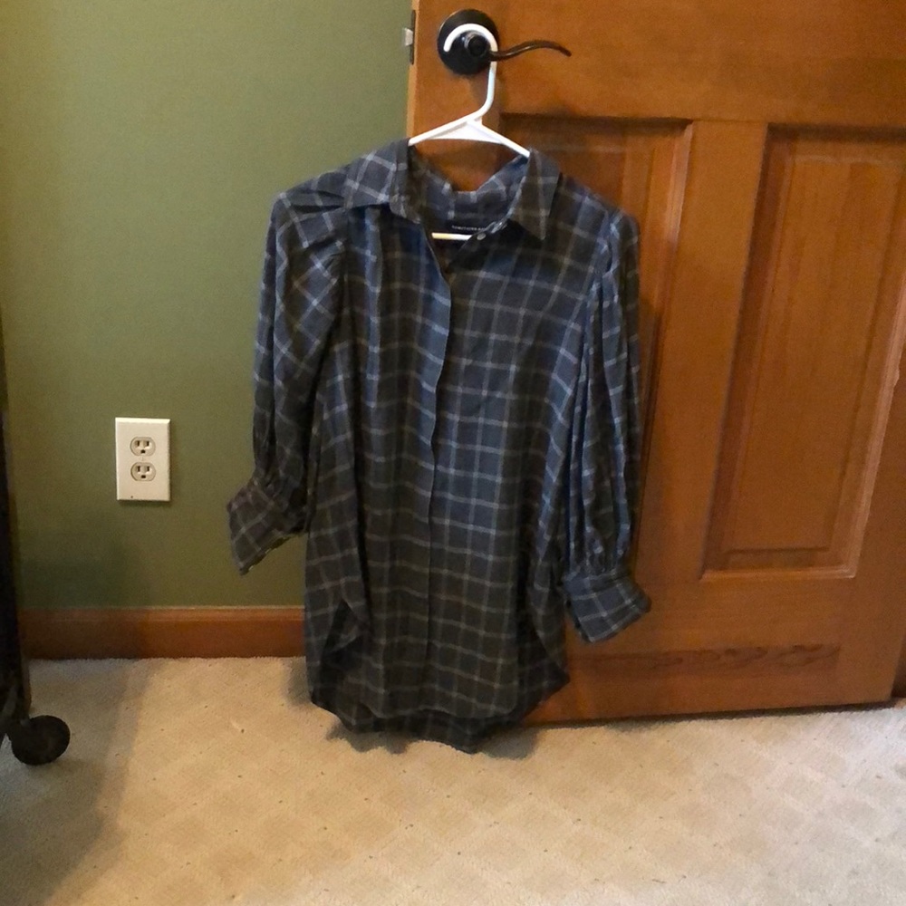 Something Navy Full Sleeve Flannel Shirt